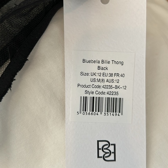 BLUEBELLA Billie bra 36B and panty M set lingerie sheer black sexy - Picture 6 of 7